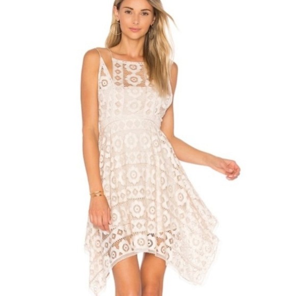 Free People Just Like Honey Beige Lace Dress Size 2 - Picture 1 of 11